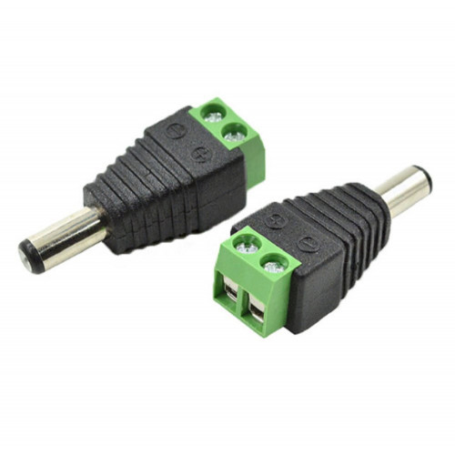 Savienojums  DC Power  (male), skrūvējams Savienojums  DC Power  (male), skrūvējams