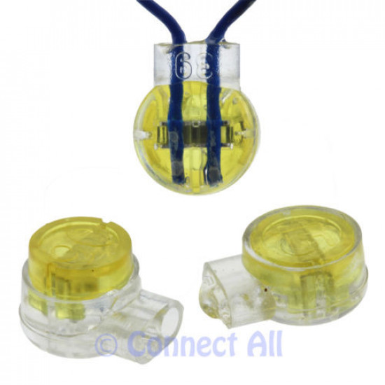 Twisted pair CAT5 cable conductor splice with gel filling (hermetic)