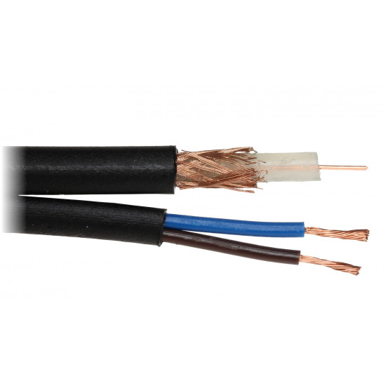Coaxial composite cable for video surveillance systems RG-59+2x0.5